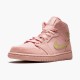 Air Jordan 1 Mid Coral Zlato 852542 600 Coral Stardust/Club Zlato AJ1 Černá Jordánské boty
