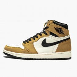 Nike Air Jordan 1 "Rookie of the Year" Zlatoen Harvest/Černá-Sail 555088 700 AJ1 Jordánské boty