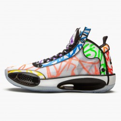 Air Jordan XXXIV "Zion Williamson Coloring Book" Pánské AJ34 DA1897 100 Bílý/Černá-Multi-Color Jordánské boty