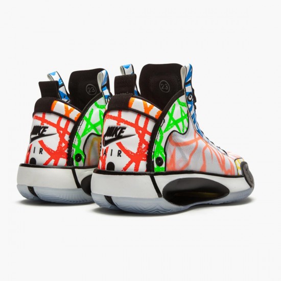 Air Jordan XXXIV Zion Williamson Coloring Book Pánské AJ34 DA1897 100 Bílý/Černá-Multi-Color Jordánské boty